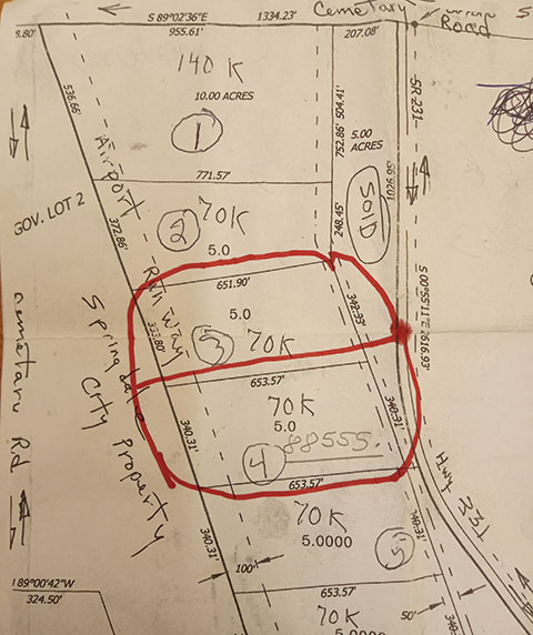 2.5 ACRE PARCELS OFF CEMETERY ROAD