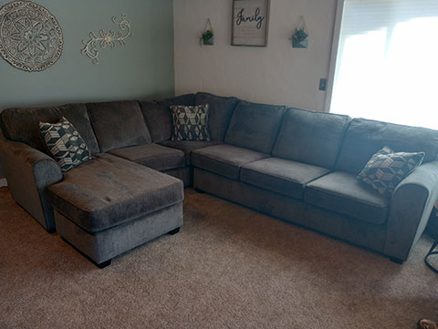 HIGH QUALITY CLEAN STANTON GREY SECTIONAL HIGH QUALITY CLEAN STANTON GREY SECTIONAL
