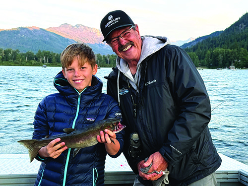 Dave Graybill holding one of the largest sockeye he has ever caught on Lake Wenatchee during the 2025 opener.