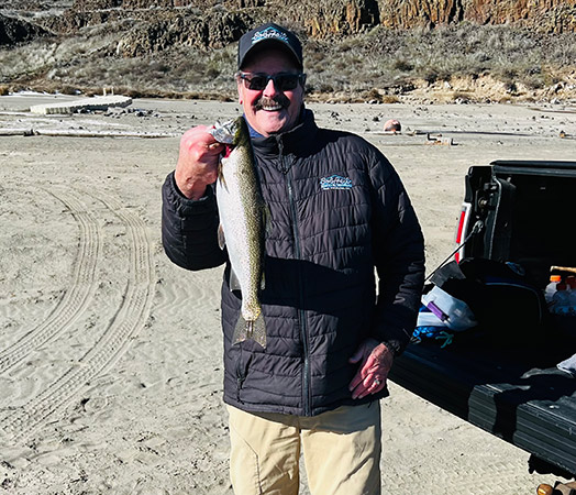 Dave Graybill with 15 inch Rainbow