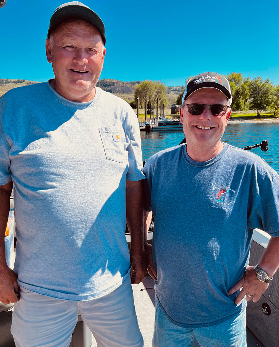 This week's photo is of my two fishing partners on Roosevelt.