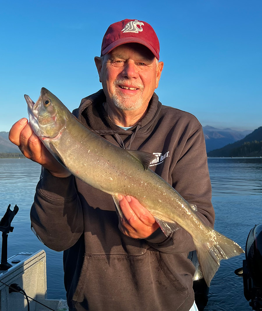 Rob with a bright sockeye taken on our trip