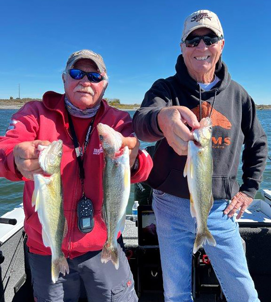 Brian and Lou with our catch from Potholes Reservoir.