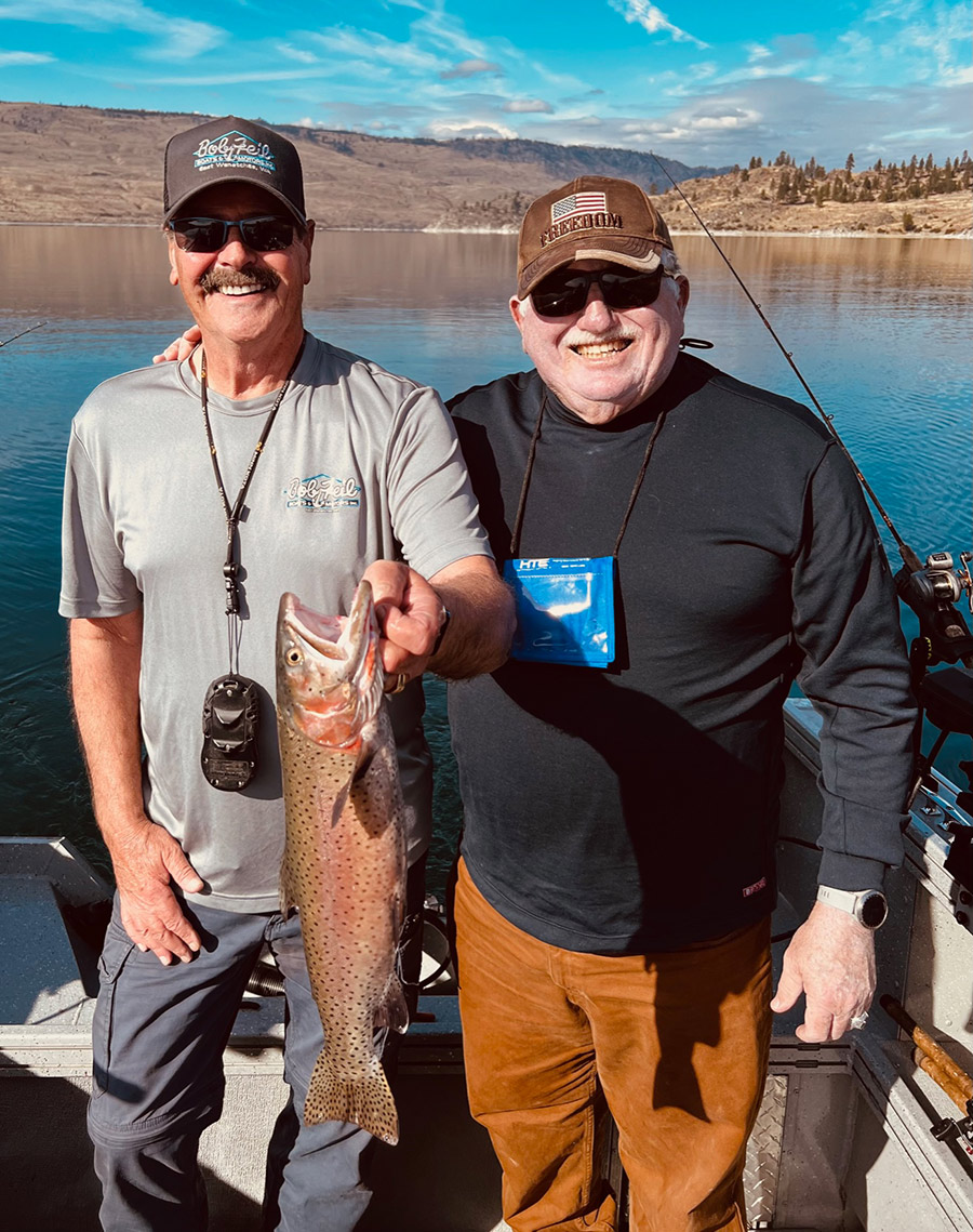 Dave Graybill and Buell Hawkins on Omak Lake.