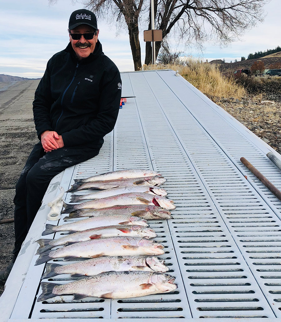 two limits of trout Tom Verschuren and Dave Graybill landed at Keller