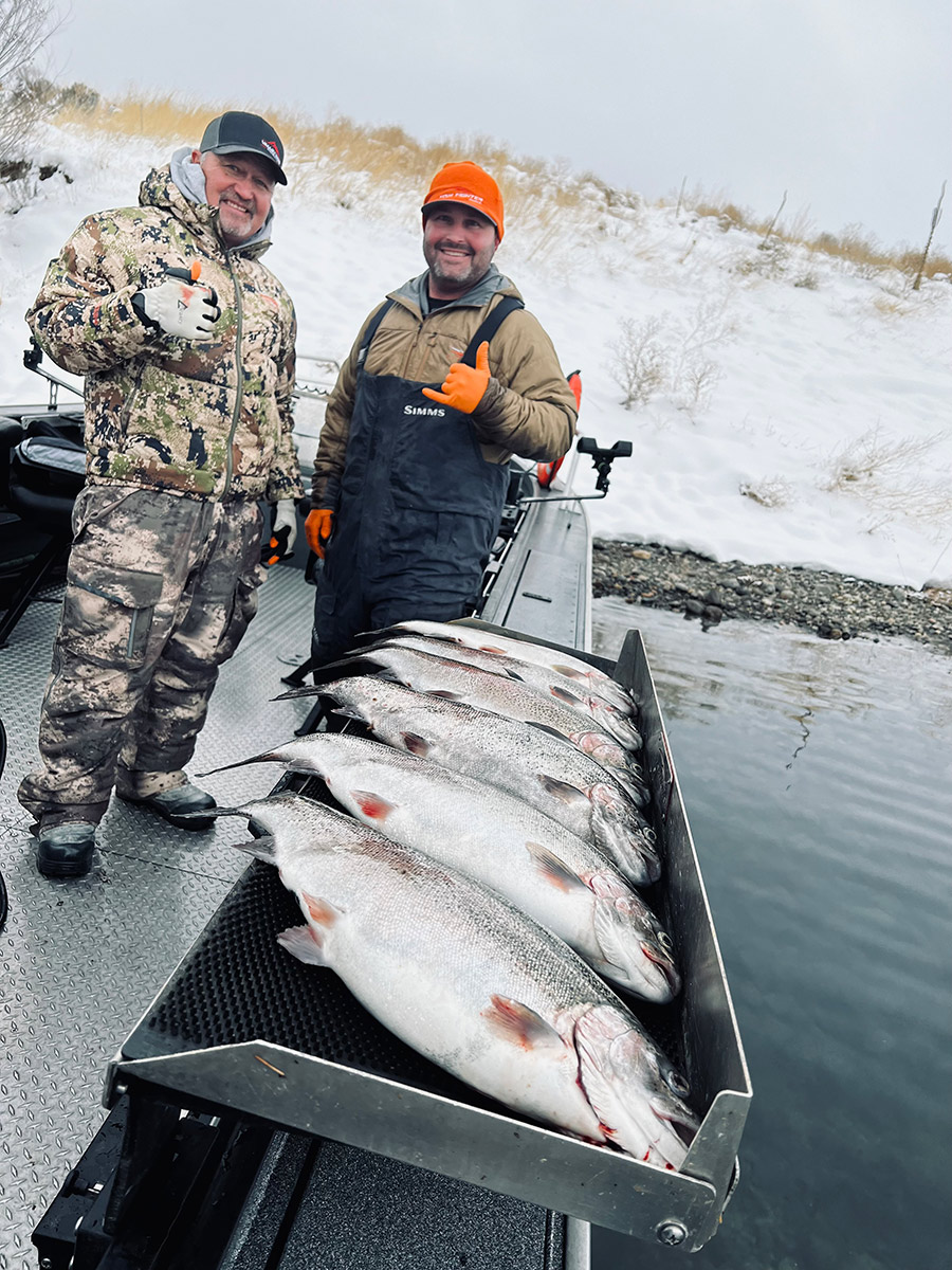 Austin and Randy Sykes with the first limit of triploids