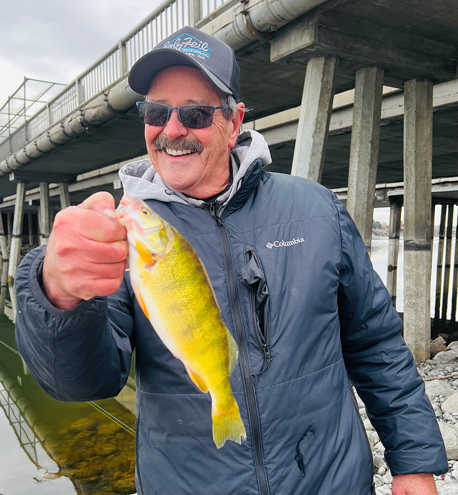 Dave Graybill with one of the perch he caught