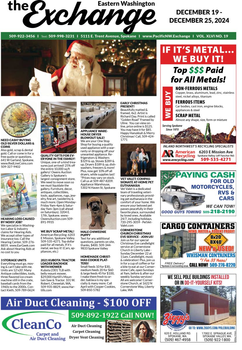 Front cover of Eastern Washington edition of the Exchange