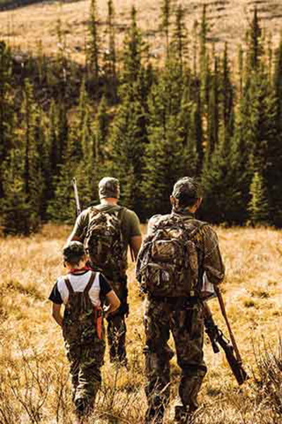 family going hunting